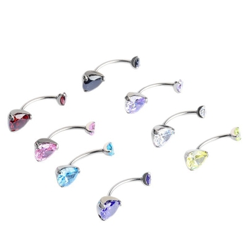 G23 titāna sakausējums, ūdens pilienu formas nabas pīrsings ar cirkoniju