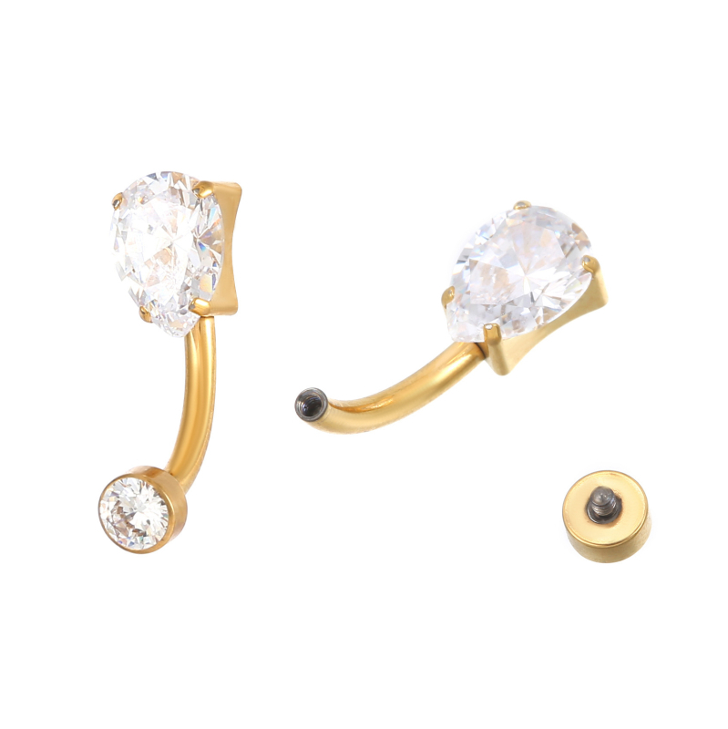 G23 titāna sakausējuma nabass gredzens, ģeometrisks dizains, unisex titāna juvelierizstrādājums