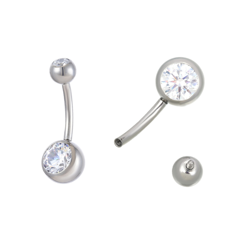 G23 titāna sakausējuma nabass gredzens, ģeometrisks dizains, unisex titāna juvelierizstrādājums