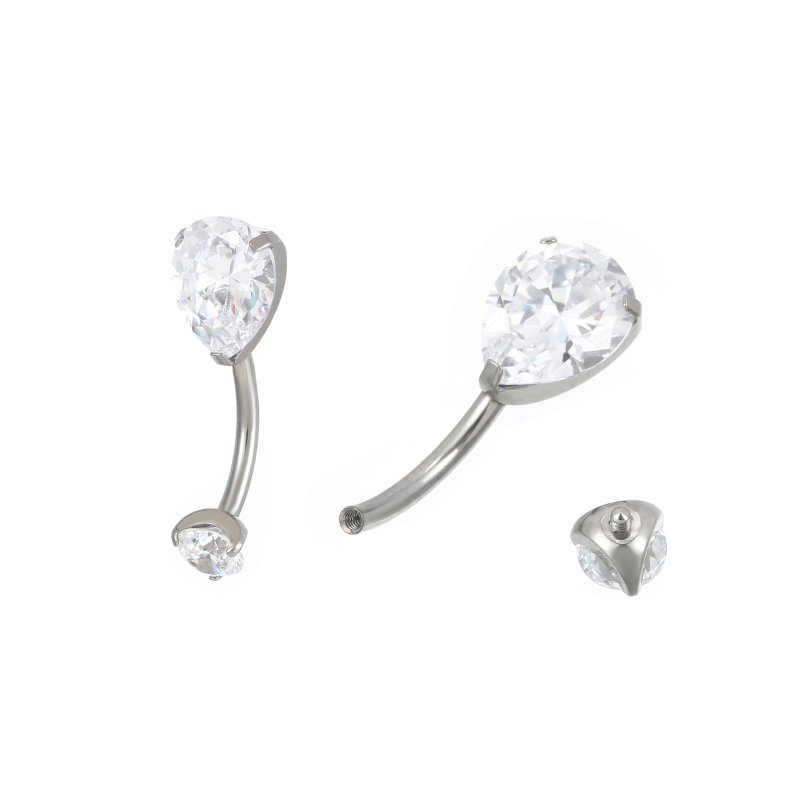 G23 titāna sakausējuma nabass gredzens, ģeometrisks dizains, unisex titāna juvelierizstrādājums