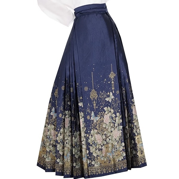 Hanfu set suknji, Ming stil zlatom pletene tkanine, poliester, za odrasle, proljeće 2024