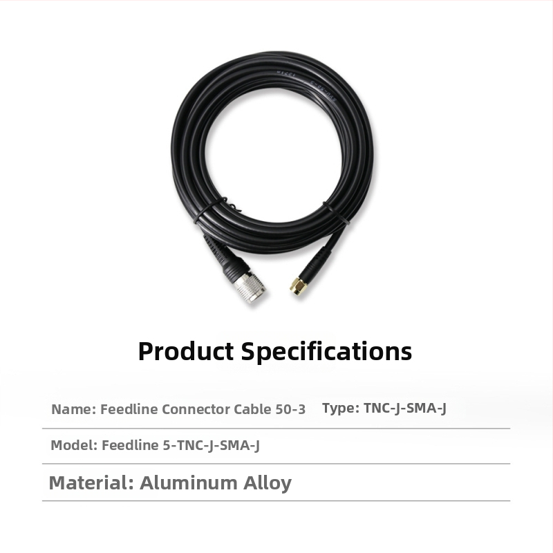 RTK antenas barošanas koaksiālais kabelis, TNC-SMA savienojums, tīrs vara, sēņu galva SYV50-3, fiksēta pamatne