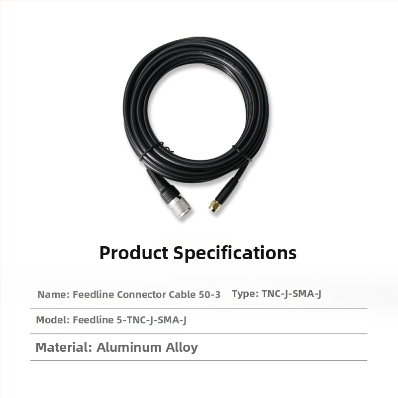 RTK antenas barošanas koaksiālais kabelis, TNC-SMA savienojums, tīrs vara, sēņu galva SYV50-3, fiksēta pamatne