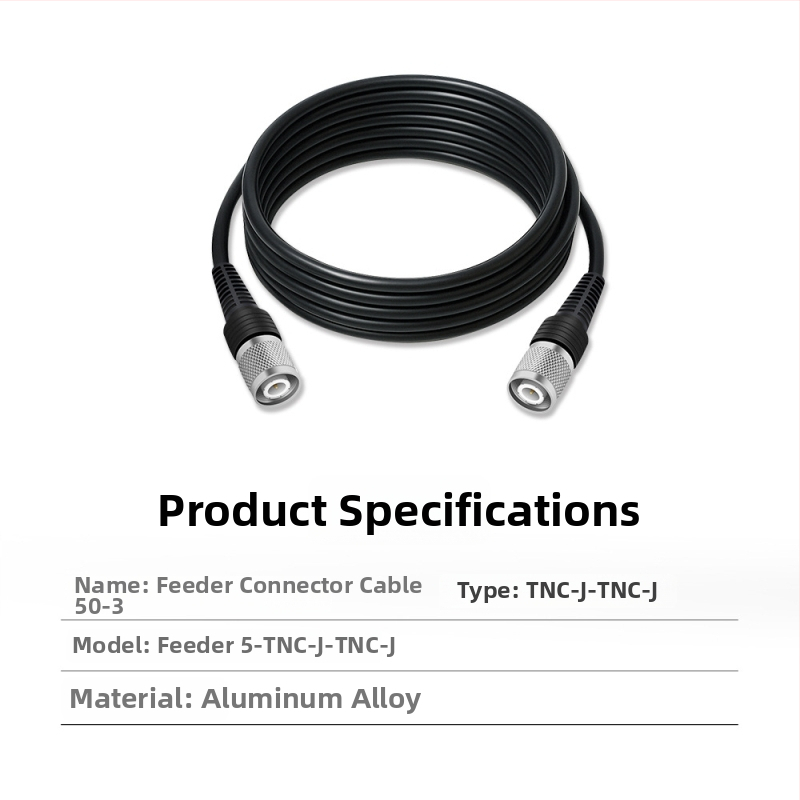 RTK antenas barošanas koaksiālais kabelis, TNC-SMA savienojums, tīrs vara, sēņu galva SYV50-3, fiksēta pamatne