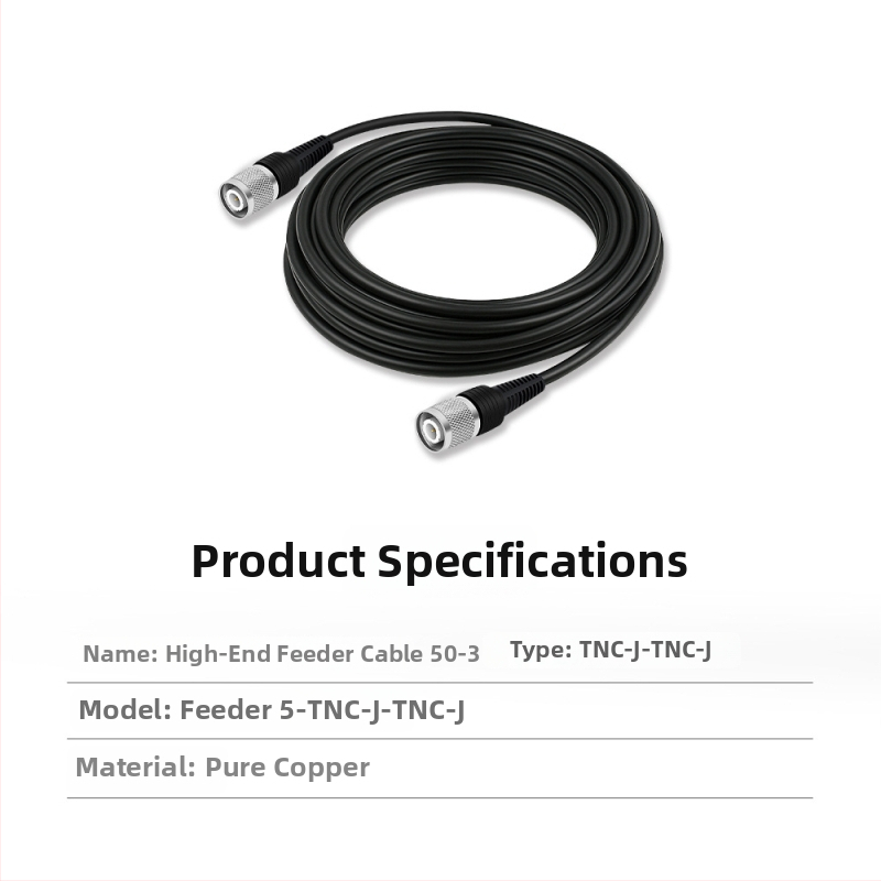 RTK antenas barošanas koaksiālais kabelis, TNC-SMA savienojums, tīrs vara, sēņu galva SYV50-3, fiksēta pamatne