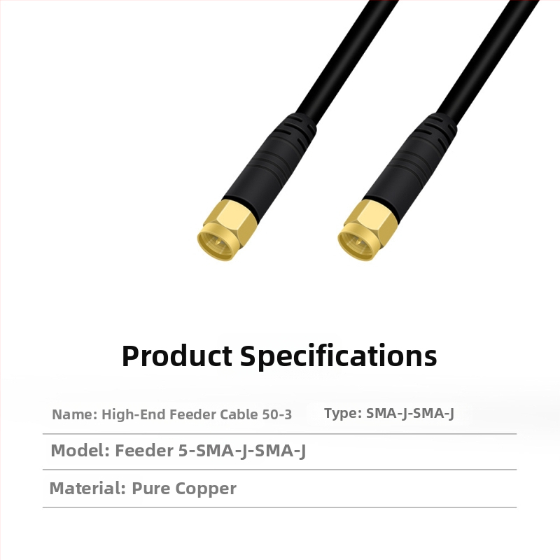 RTK antenas barošanas koaksiālais kabelis, TNC-SMA savienojums, tīrs vara, sēņu galva SYV50-3, fiksēta pamatne