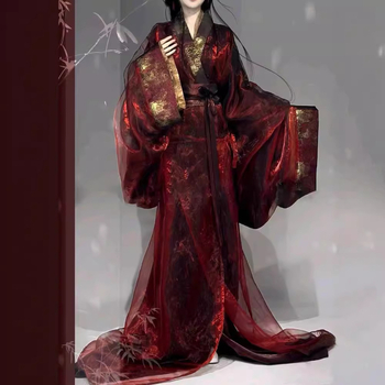 Ženska Hanfu haljina — poliester; glavni materijal 80-90%; sekundarni <30%; kolažni dizajn