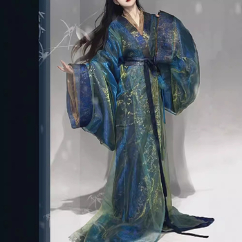 Ženska Hanfu haljina — poliester; glavni materijal 80-90%; sekundarni <30%; kolažni dizajn