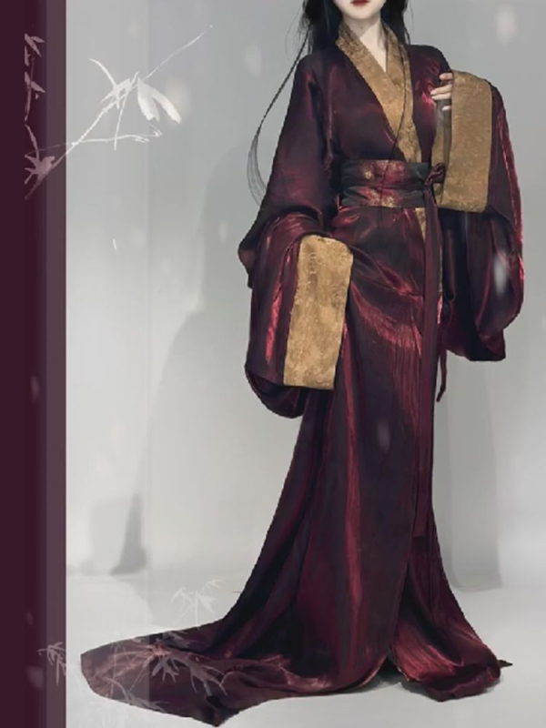 Ženska Hanfu haljina — poliester; glavni materijal 80-90%; sekundarni <30%; kolažni dizajn