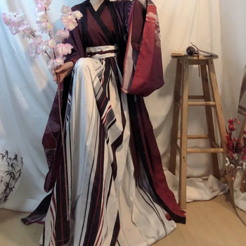 Hanfu - Wei Jin stil, unisex kostim do struka, poliester, printanje i bojanje