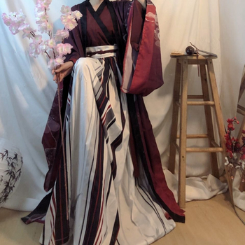 Hanfu - Wei Jin stil, unisex kostim do struka, poliester, printanje i bojanje
