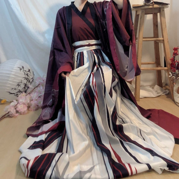 Hanfu - Wei Jin stil, unisex kostim do struka, poliester, printanje i bojanje