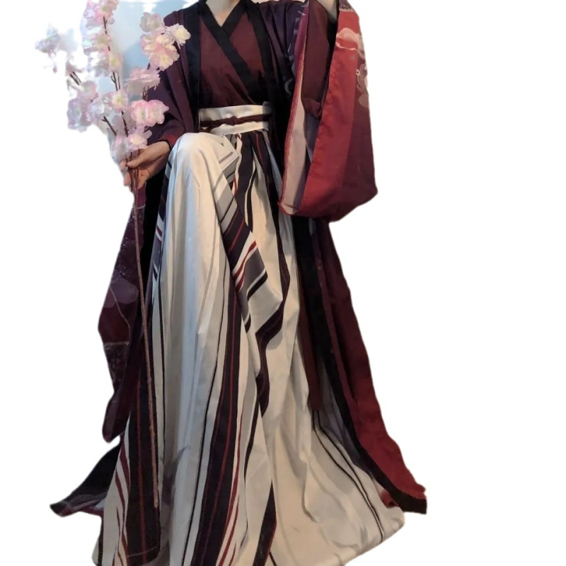 Hanfu - Wei Jin stil, unisex kostim do struka, poliester, printanje i bojanje