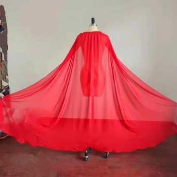 Duga šifonska Hanfu ogrtač s vezivanjem – retro kazališni kostim za žene
