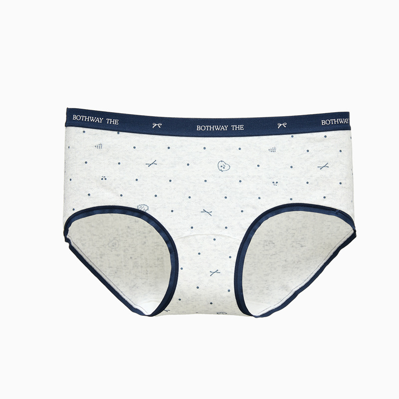 Ženske gaćice od 100% pamuka, školski stil, slatko medvjeđi, trokutaste gaćice, antibakterijske, potpuno pamuk na preponskom dijelu, srednji pojas, za djevojke