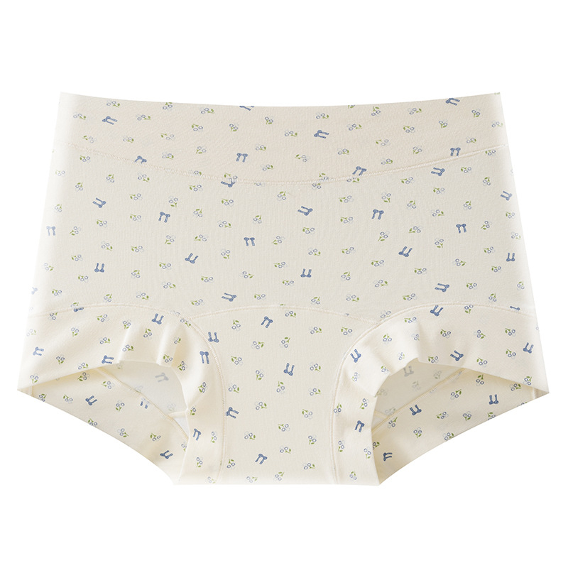 Ženske pamučne bokserice, antibakterijske, prozračne, visokog struka, pleteni materijal, uzorci: jednobojni i cvjetni