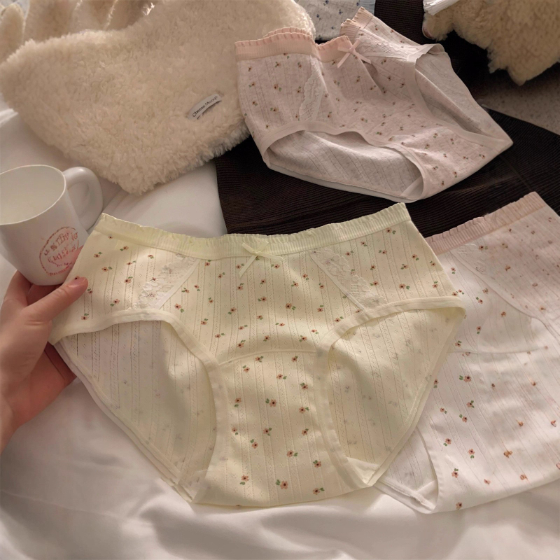 Ženske pamuk gaćice | Antibakterijske, Prozračne, Brzo suše | Srednji pojas, 40-count pamuk tkanina, Podstava 100% pamuk