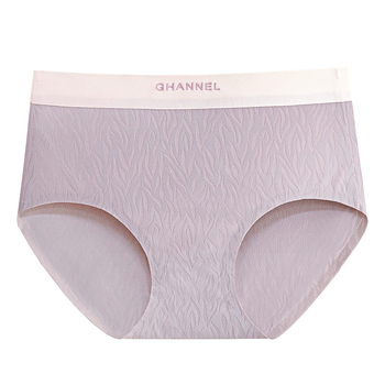 Ženske gaćice od najlona s ice silk, jacquard tkanina, pamuk podstava, srednji struk, prozračne, antibakterijske