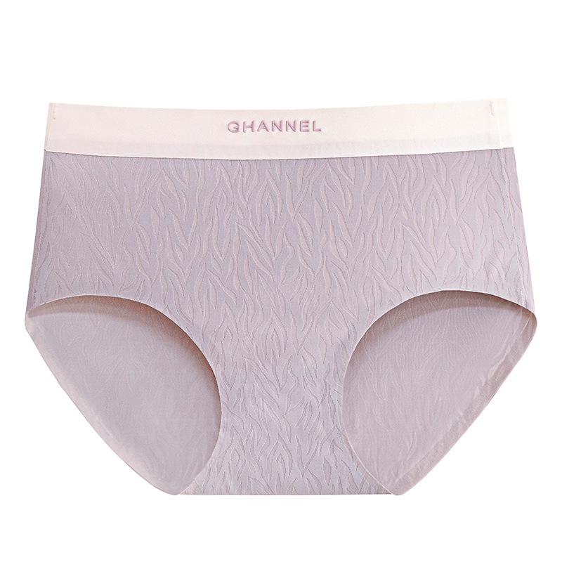 Ženske gaćice od najlona s ice silk, jacquard tkanina, pamuk podstava, srednji struk, prozračne, antibakterijske