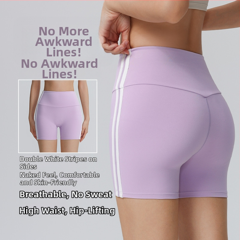 Ženski šorc za vježbanje s dužinom tri četvrtine, brzo se suši, za jogu i fitness; sastav 80% najlona, 20% spandeks; jednostrani spandeks