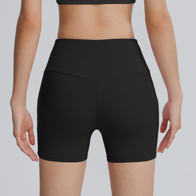 Ženski šorc za vježbanje s dužinom tri četvrtine, brzo se suši, za jogu i fitness; sastav 80% najlona, 20% spandeks; jednostrani spandeks