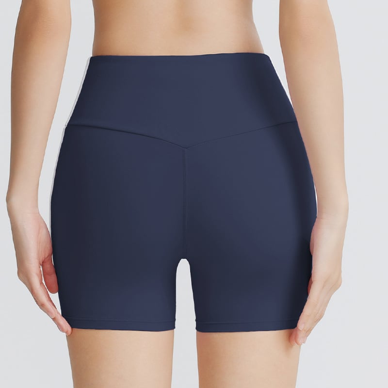 Ženski šorc za vježbanje s dužinom tri četvrtine, brzo se suši, za jogu i fitness; sastav 80% najlona, 20% spandeks; jednostrani spandeks