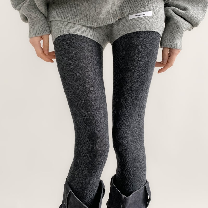 Ženske hulahopke od vune, debele, valoviti žakard uzorak, oblikovanje, otpornost na habanje i trenje, korejski stil