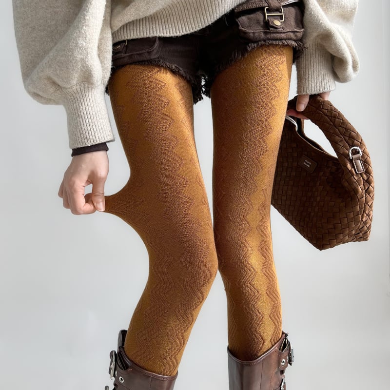 Ženske hulahopke od vune, debele, valoviti žakard uzorak, oblikovanje, otpornost na habanje i trenje, korejski stil