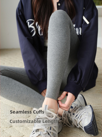 Naiste puuvillast-elastaani leggingid, 9/10 pikkus, õhukesed, kõhu tugi, tihe istuvus