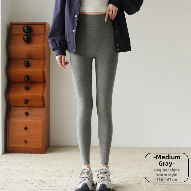 Naiste puuvillast-elastaani leggingid, 9/10 pikkus, õhukesed, kõhu tugi, tihe istuvus