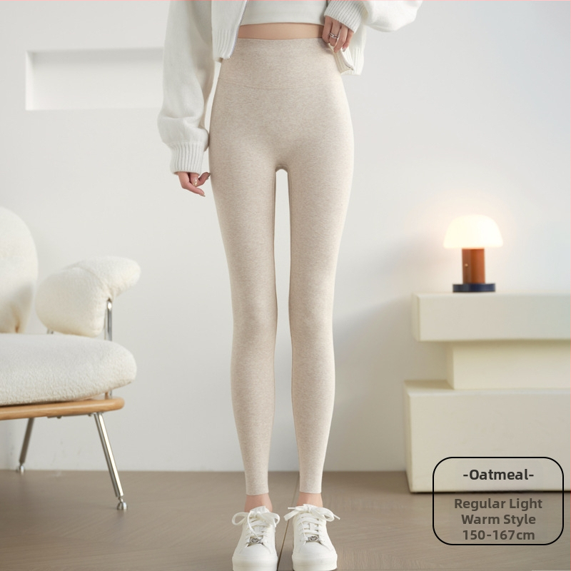 Naiste puuvillast-elastaani leggingid, 9/10 pikkus, õhukesed, kõhu tugi, tihe istuvus