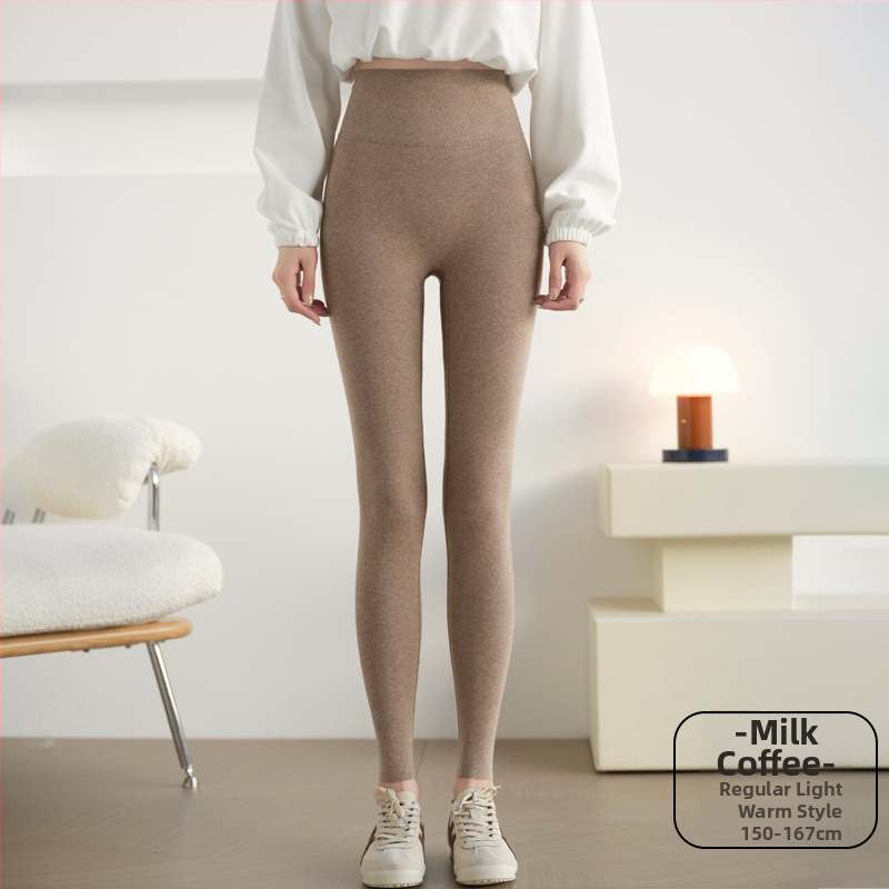 Naiste puuvillast-elastaani leggingid, 9/10 pikkus, õhukesed, kõhu tugi, tihe istuvus