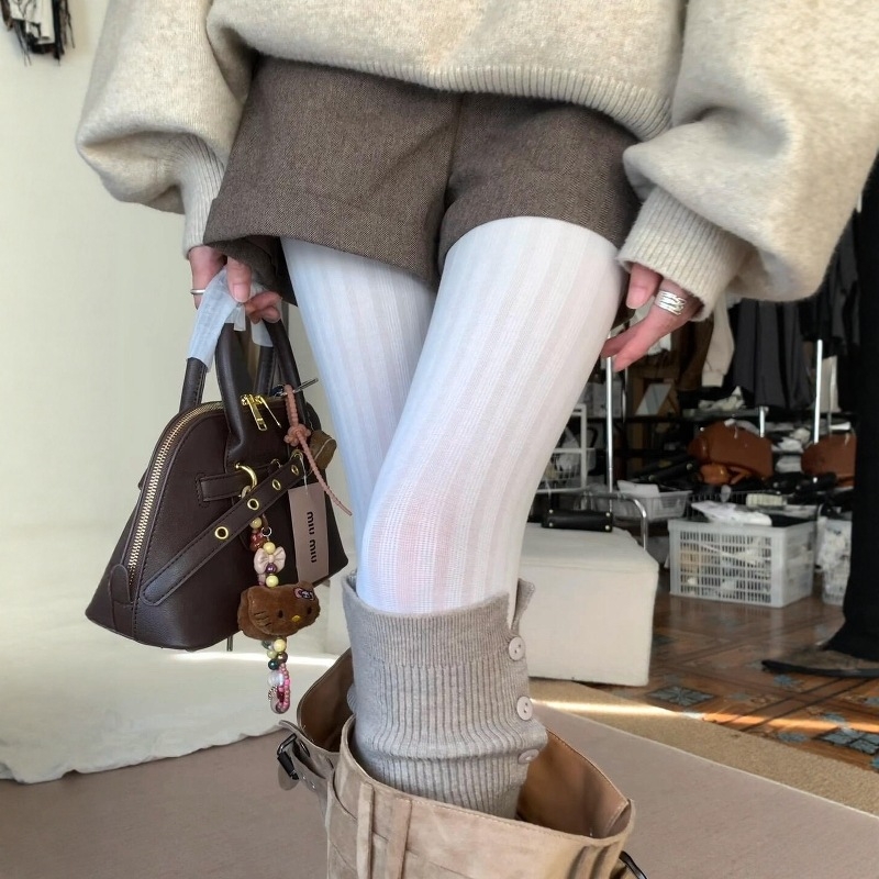 Korejskog stila čarape-pantyhose s nogama, jacquard uzorak, najlonska tkanina, 80–90% najlona, nevidljive i otporne na trenje