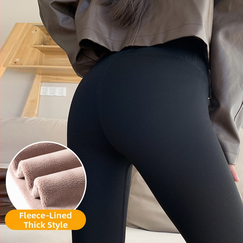 Naiste Shark Pants retuusid – kõrge vöökoht, puusa tõstmine, fliisvooder, Chenille-Spandex segu, sügis 2024