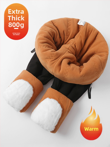 Naiste puuvillased püksid kamelliveleuuri, vooder fleece, ülikõrge paksus, soojad, kõrge elastsus