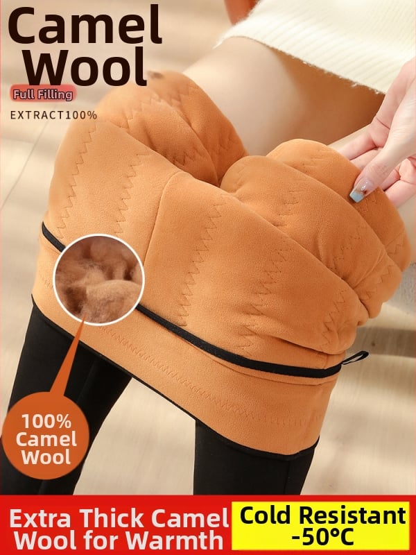 Naiste puuvillased püksid kamelliveleuuri, vooder fleece, ülikõrge paksus, soojad, kõrge elastsus