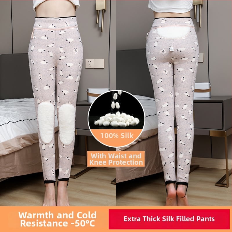 Naiste puuvillased püksid kamelliveleuuri, vooder fleece, ülikõrge paksus, soojad, kõrge elastsus