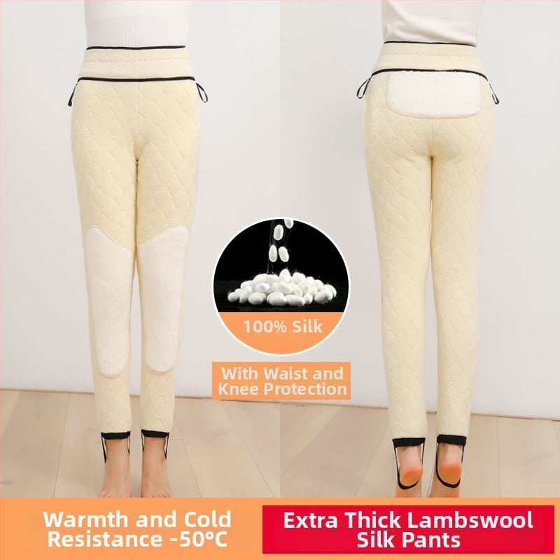 Naiste puuvillased püksid kamelliveleuuri, vooder fleece, ülikõrge paksus, soojad, kõrge elastsus