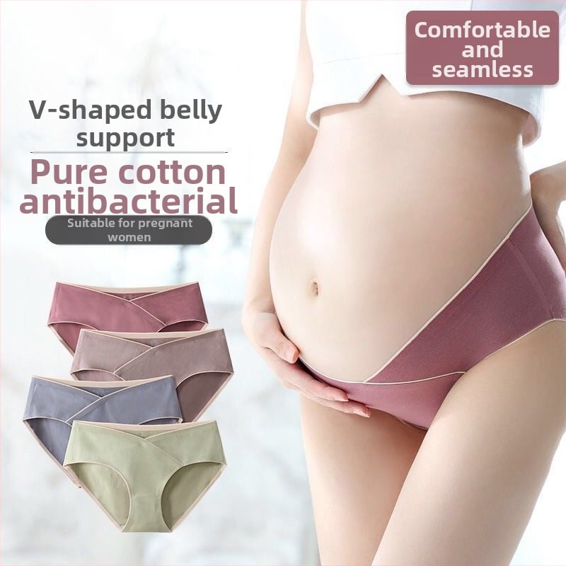 Trudničke pamukaste gaćice s niskim strukom, dizajn bez tragova
