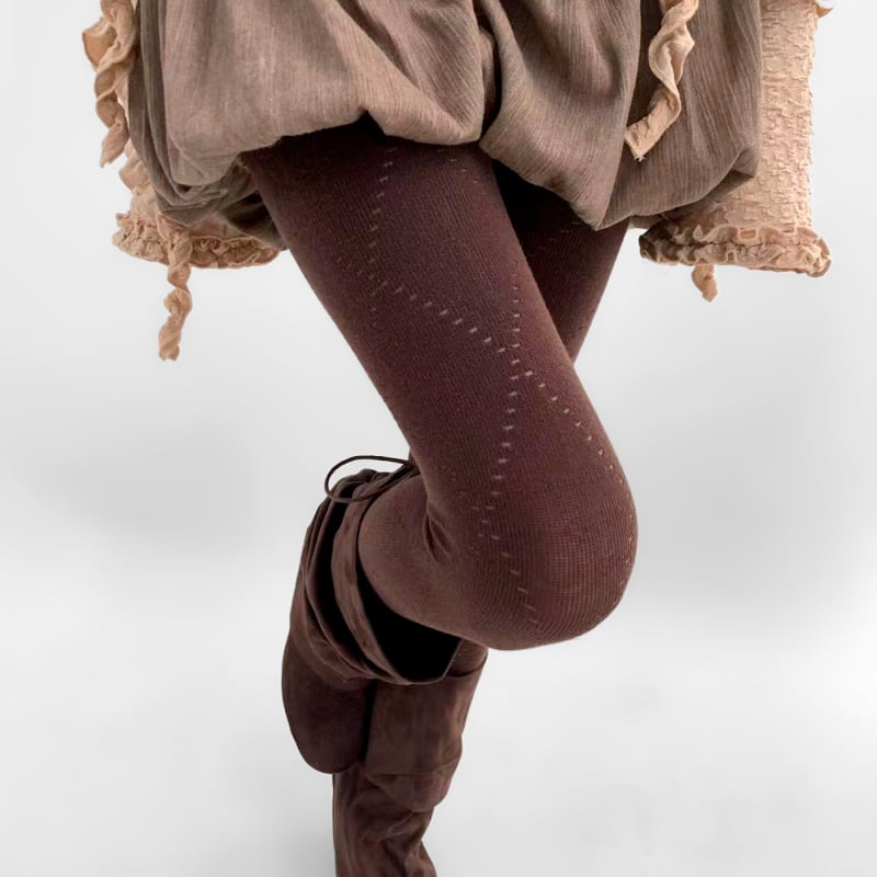 Ženske pamucne hulahopkolgotice s dijamantnim uzorkom, oblikovanje tijela, tanke, za sve sezone