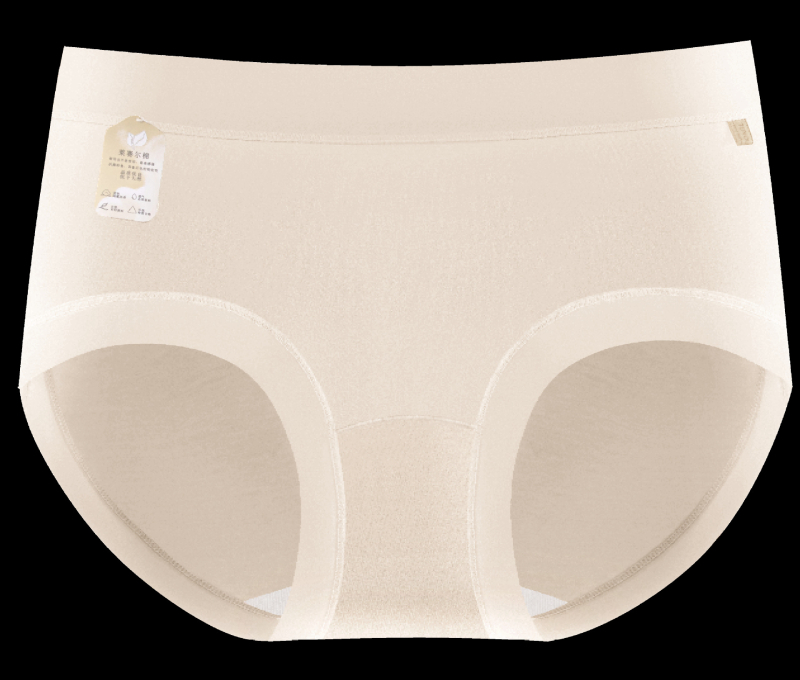 Žensko donje rublje od Lyocell i pamuka, antibakterijsko, prozračno, srednji pojas, jednobojni model