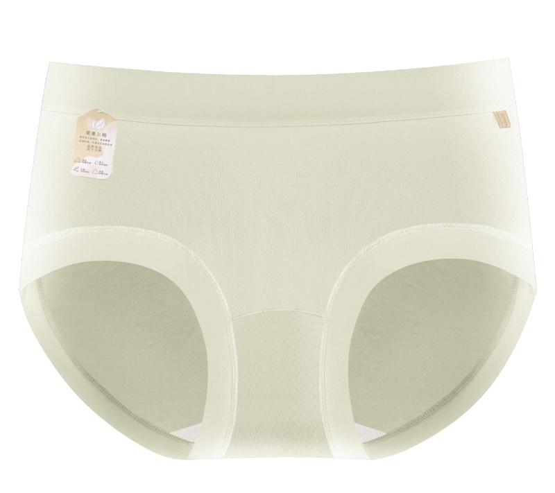 Žensko donje rublje od Lyocell i pamuka, antibakterijsko, prozračno, srednji pojas, jednobojni model