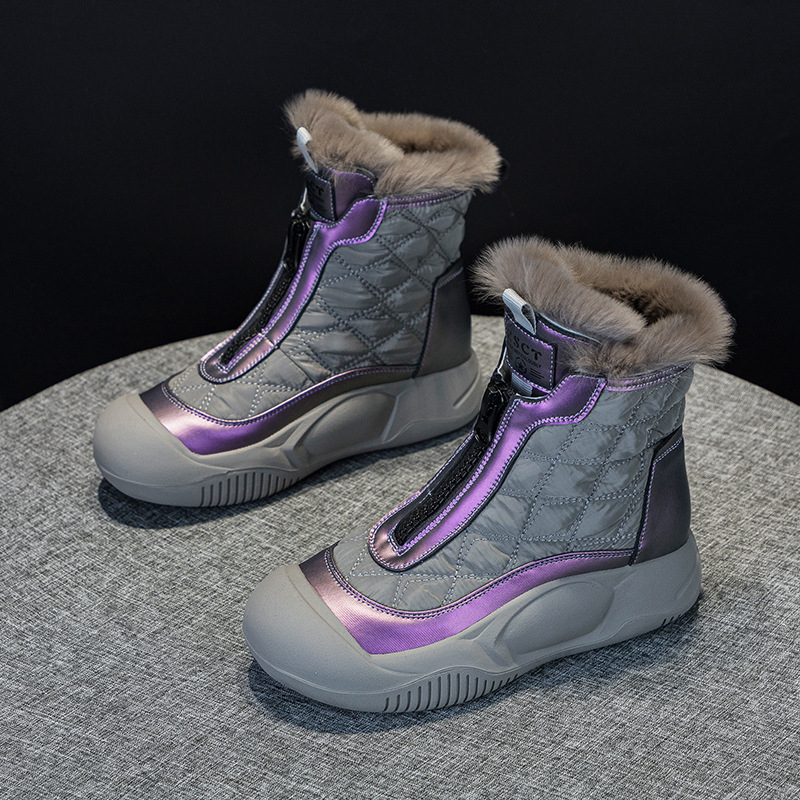 Zimske čizme s debelim potplatom, gornji dio od dvostruke kravlje kože, gumeni potplat, visok kroj čizme, vodootporne