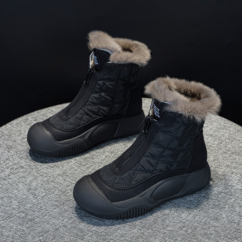 Zimske čizme s debelim potplatom, gornji dio od dvostruke kravlje kože, gumeni potplat, visok kroj čizme, vodootporne