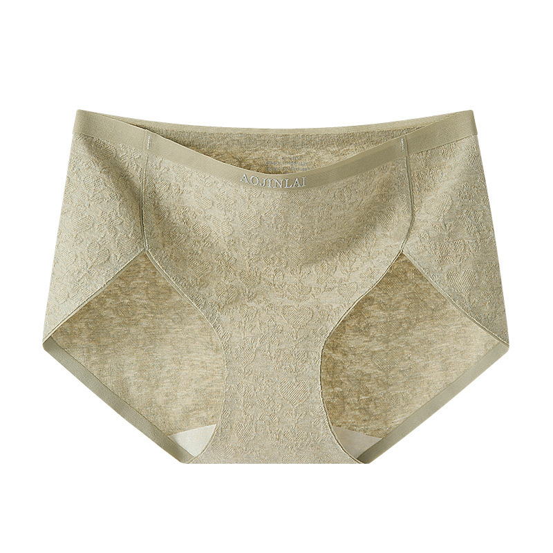 Ženske jacquard pamučne gaćice, bezšivne, srednji pojas, prozračne, pamuk podstava