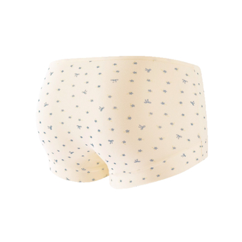 Ženske pamuk bokser gaćice s antibakterijskim 10A, prozračne, brzo suše, cvjetni uzorak, srednji pojas