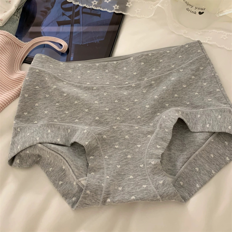 Ženske pamuk bokser gaćice s antibakterijskim 10A, prozračne, brzo suše, cvjetni uzorak, srednji pojas