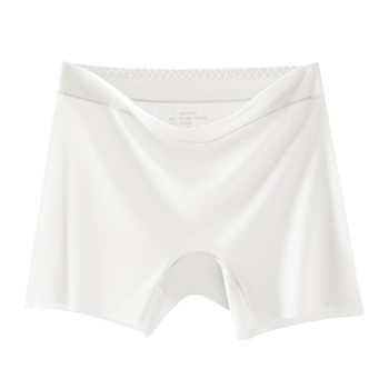 Pantaloni de siguranță fără cusături pentru femei, Ice Silk, talie înaltă, căptușeală între picioare 100% bumbac, 66% nylon, anti-transparent