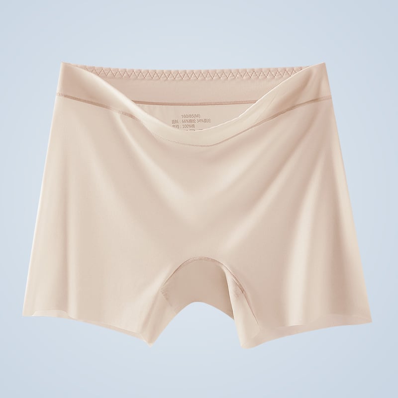 Pantaloni de siguranță fără cusături pentru femei, Ice Silk, talie înaltă, căptușeală între picioare 100% bumbac, 66% nylon, anti-transparent