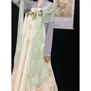 Ханфу рокля, лято 2023, 90-95% полиестер, печатане и багрене